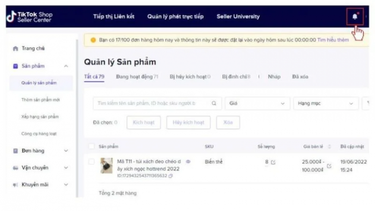 Cách xử lý đơn hàng trên TikTok Shop